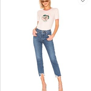 Agolde Riley High Rise Straight Crop in Veto